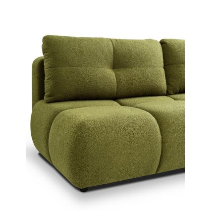 Bäddsoffa med tre platser med förvaringsutrymme NUORO grön