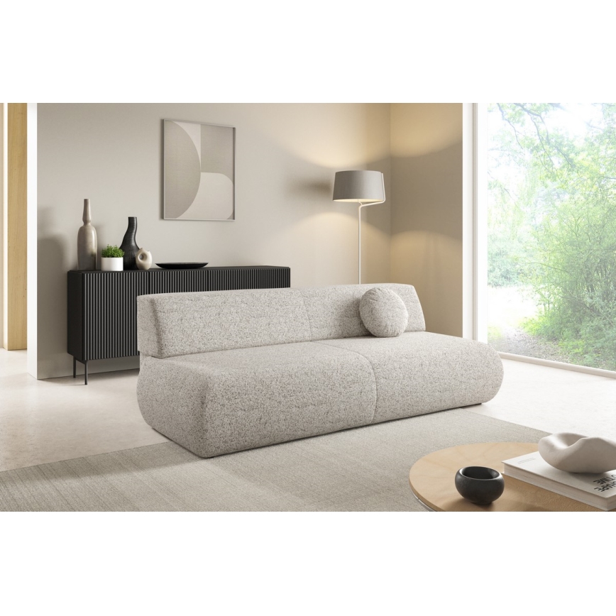 Bäddsoffa med tre platser med förvaringsutrymme PRATO beige