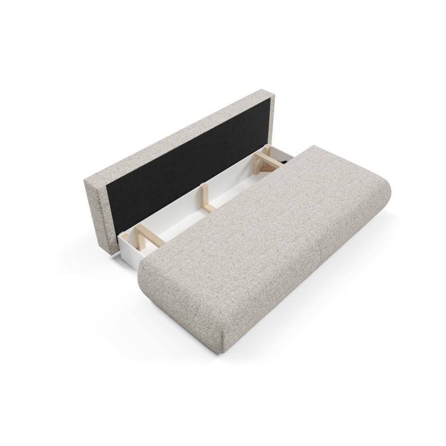 Bäddsoffa med tre platser med förvaringsutrymme PRATO beige
