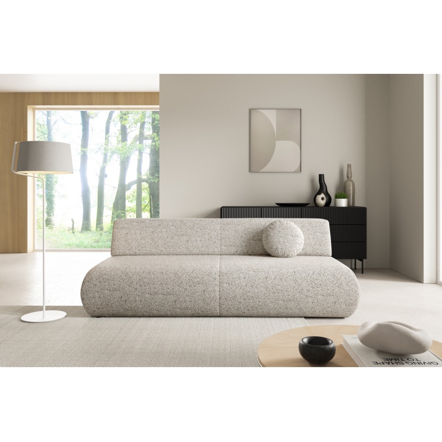 Bäddsoffa med tre platser med förvaringsutrymme PRATO beige