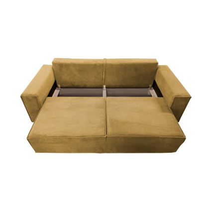 Bäddsoffa med tre platser med förvaringsutrymme RONDA orange