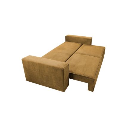 Bäddsoffa med tre platser med förvaringsutrymme RONDA orange