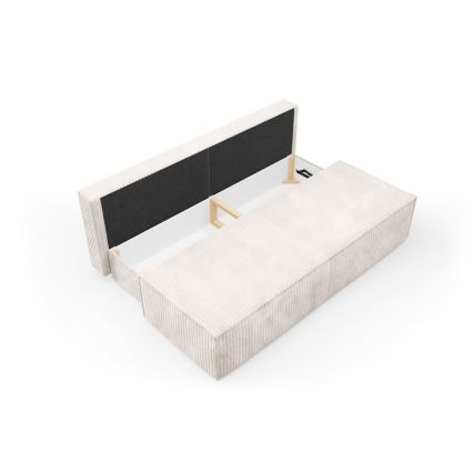 Bäddsoffa med tre platser med förvaringsutrymme TERAMO beige