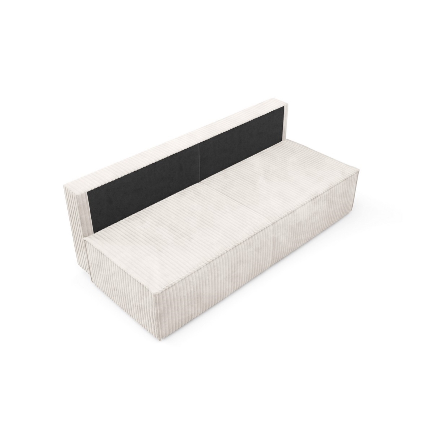 Bäddsoffa med tre platser med förvaringsutrymme TERAMO beige