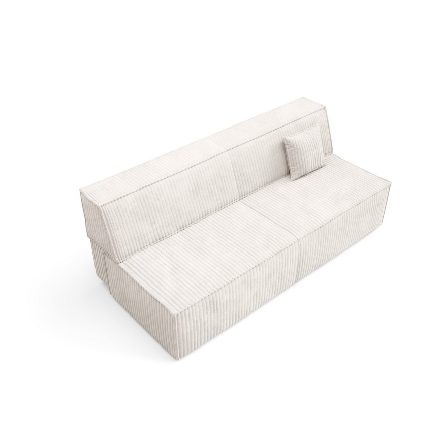Bäddsoffa med tre platser med förvaringsutrymme TERAMO beige