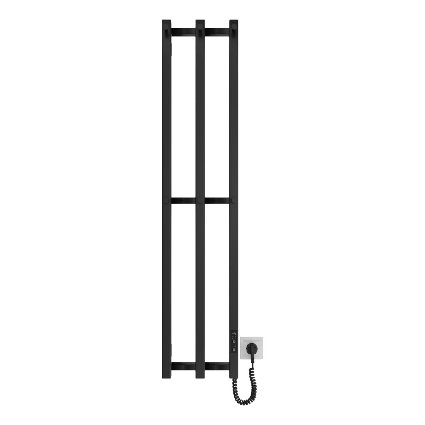 Badrum element HF SLIM 110W/230V 117x25 cm svart vinklat