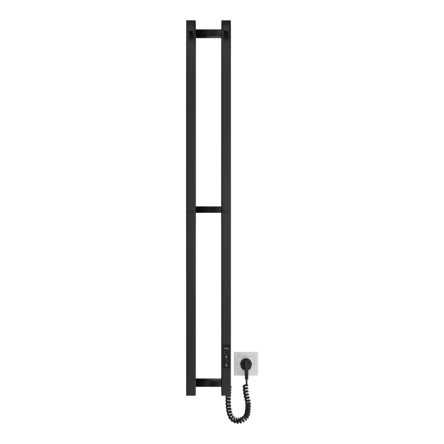 Badrum element HF SLIM 80W/230V 117x14 cm svart vinklat