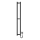 Badrum element HF SLIM 80W/230V 117x14 cm svart vinklat