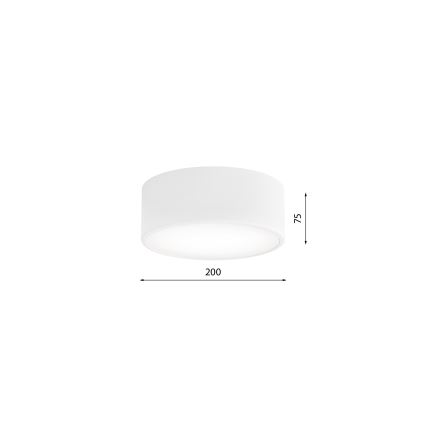 Badrum takbelysning CLEO 1xE27/24W/230V diameter 20 cm vit IP54