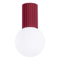 Badrum takbelysning HALO 1xG9/8W/230V diameter 12 cm IP44 röd
