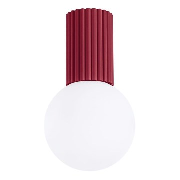 Badrum takbelysning HALO 1xG9/8W/230V diameter 12 cm IP44 röd