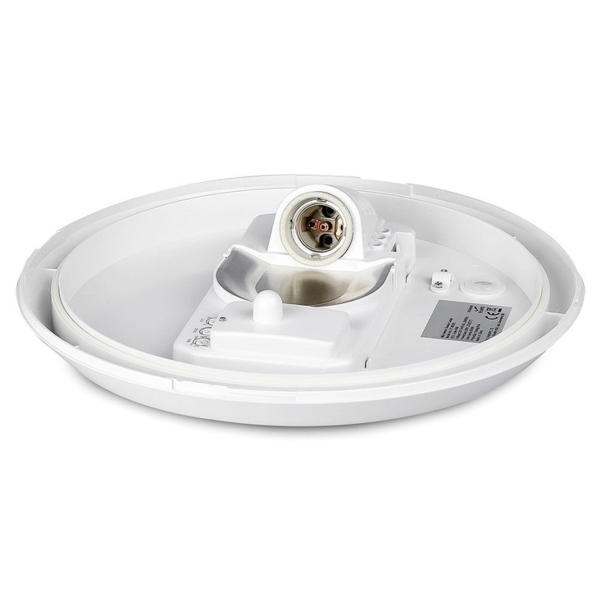 Badrum takbelysning med sensor 1xE27/60W/230V IP44 ø 29,6 cm