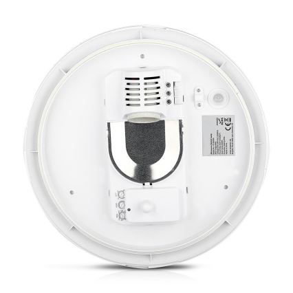 Badrum takbelysning med sensor 1xE27/60W/230V IP44 ø 29,6 cm