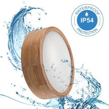 Badrum takbelysning OAK 2xE27/15W/230V IP54 ek ø 27 cm - FSC certifierade