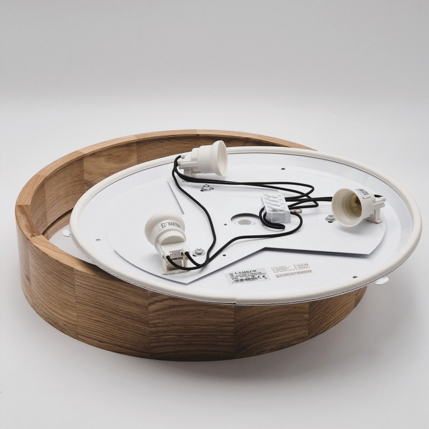 Badrum takbelysning OAK 3xE27/15W/230V ek ø 37 cm IP54 - FSC certifierade