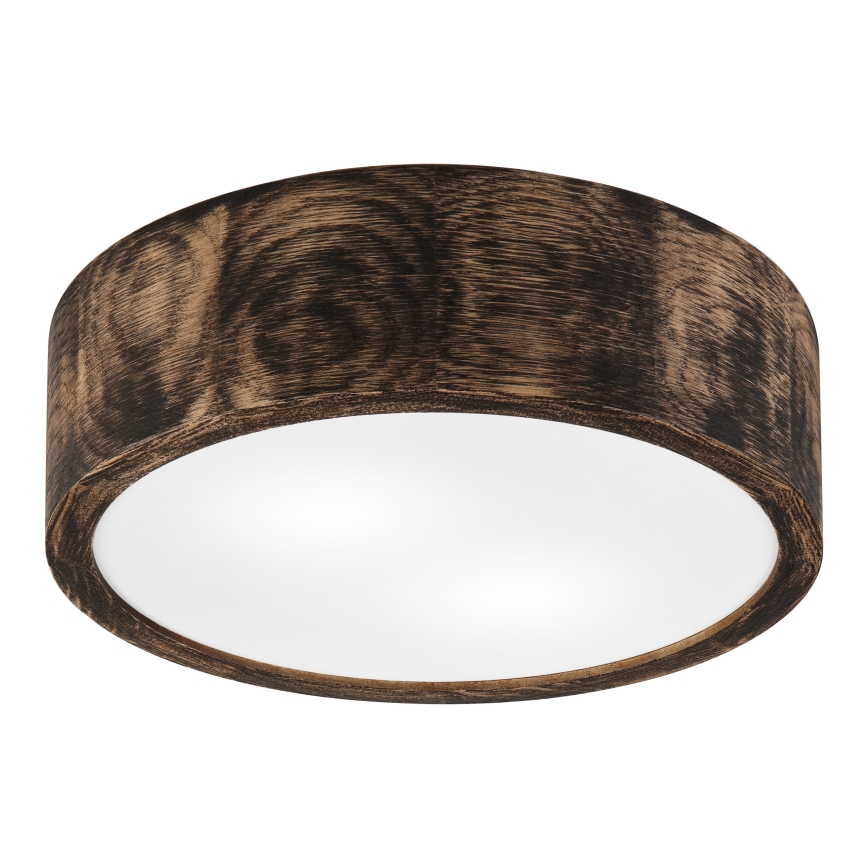 Badrum takbelysning OAK SMOKY 2xE27/15W/230V IP54 ø 27,5 cm ek/brun