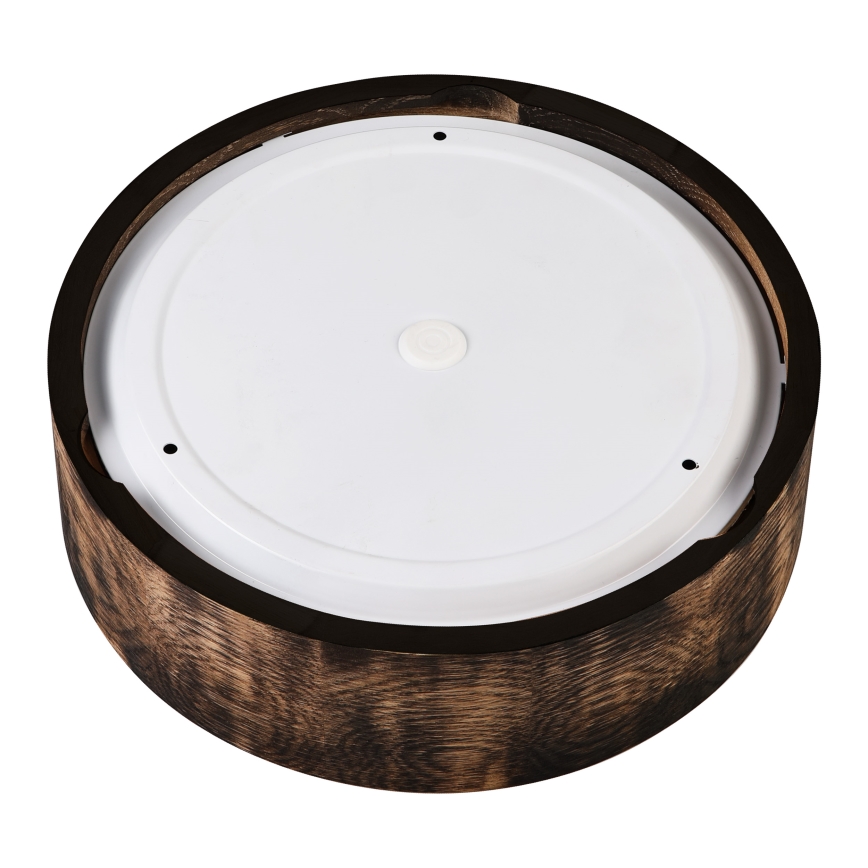 Badrum takbelysning OAK SMOKY 2xE27/15W/230V IP54 ø 27,5 cm ek/brun