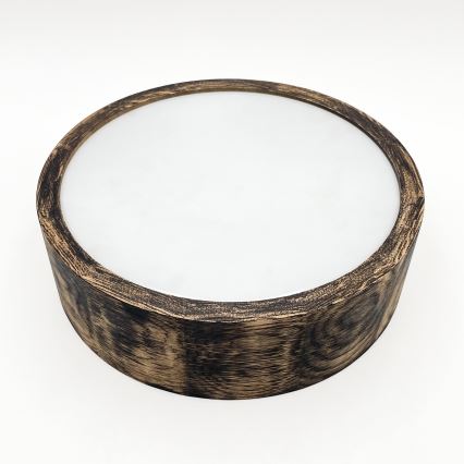 Badrum takbelysning OAK SMOKY 2xE27/15W/230V IP54 ø 27,5 cm ek/brun