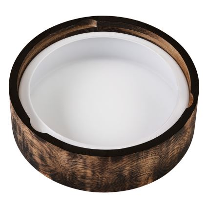 Badrum takbelysning OAK SMOKY 2xE27/15W/230V IP54 ø 27,5 cm ek/brun