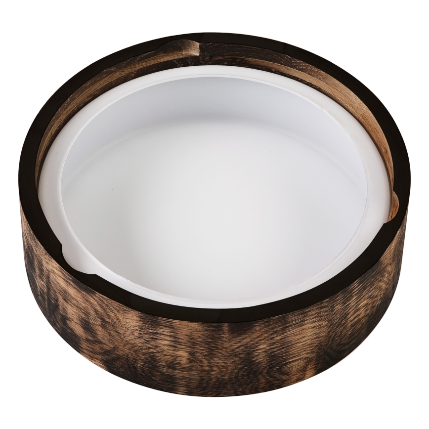 Badrum takbelysning OAK SMOKY 2xE27/15W/230V IP54 ø 27,5 cm ek/brun