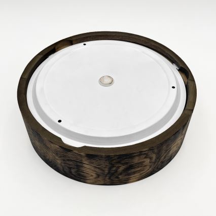 Badrum takbelysning OAK SMOKY 2xE27/15W/230V IP54 ø 27,5 cm ek/brun