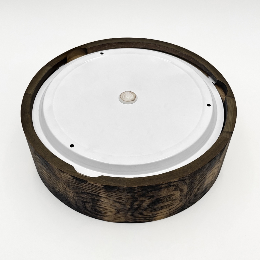 Badrum takbelysning OAK SMOKY 2xE27/15W/230V IP54 ø 27,5 cm ek/brun