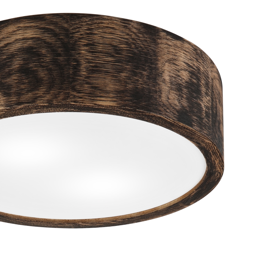 Badrum takbelysning OAK SMOKY 2xE27/15W/230V IP54 ø 27,5 cm ek/brun
