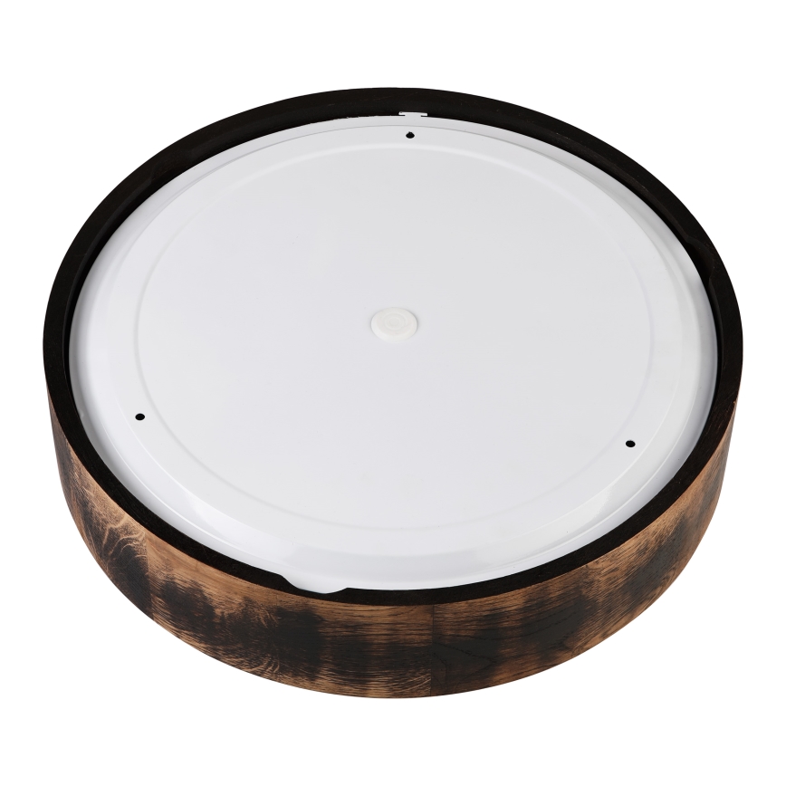 Badrum takbelysning OAK SMOKY 3xE27/15W/230V IP54 ø 37,5 cm ek/brun
