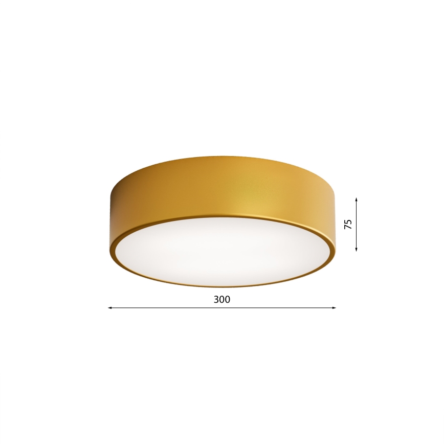 Badrum taklampa  CLEO 2xE27/24W/230V d. 30 cm gold IP54