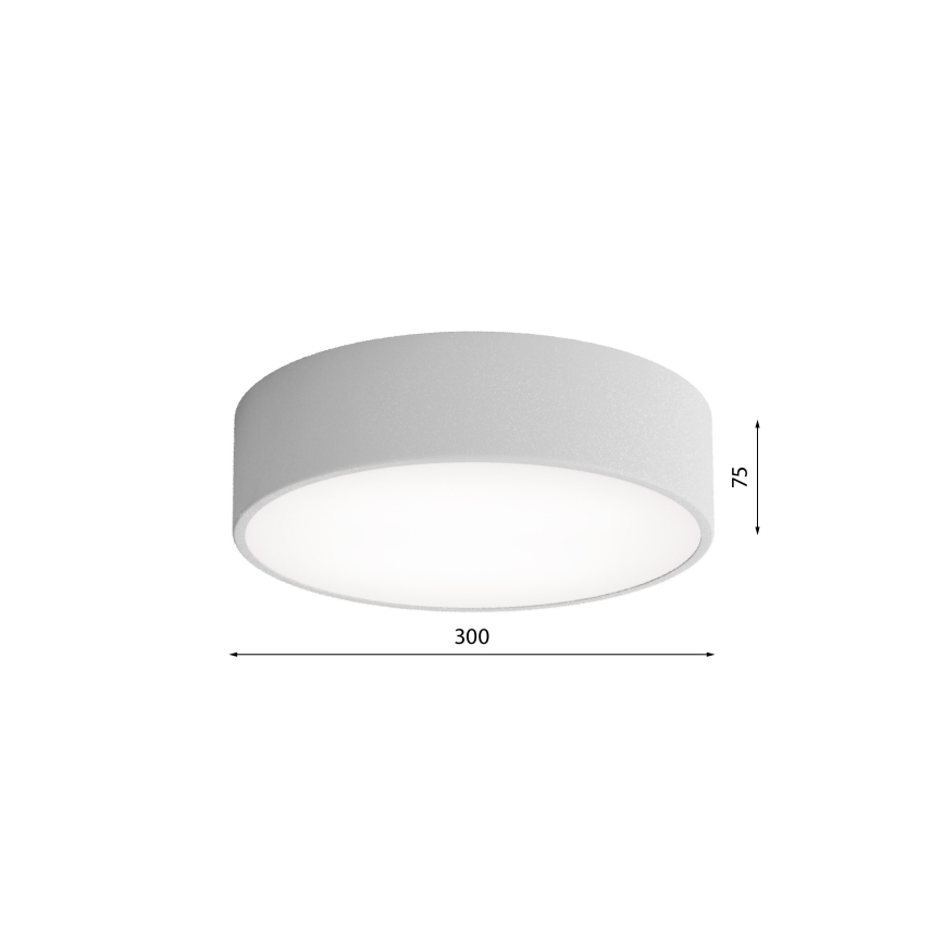 Badrum taklampa  CLEO 2xE27/24W/230V d. 30 cm grå IP54
