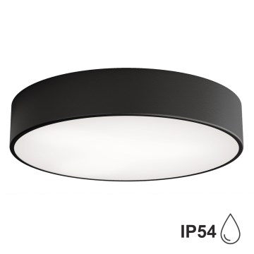 Badrum taklampa  CLEO 3xE27/24W/230V d. 40 cm svart  IP54