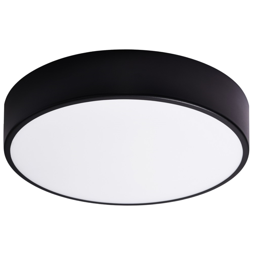 Badrum taklampa  CLEO 3xE27/24W/230V d. 40 cm svart  IP54