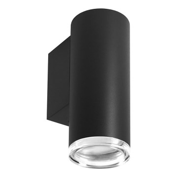 Badrum väggspotlight TURYN 1xGU10/10W/230V IP44 svart