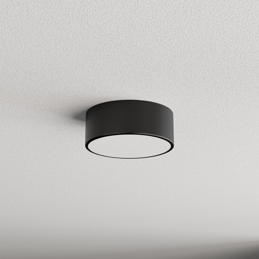 Badrumsarmatur med sensor CLEO 1xE27/24W/230V Ø 20 cm IP54 svart