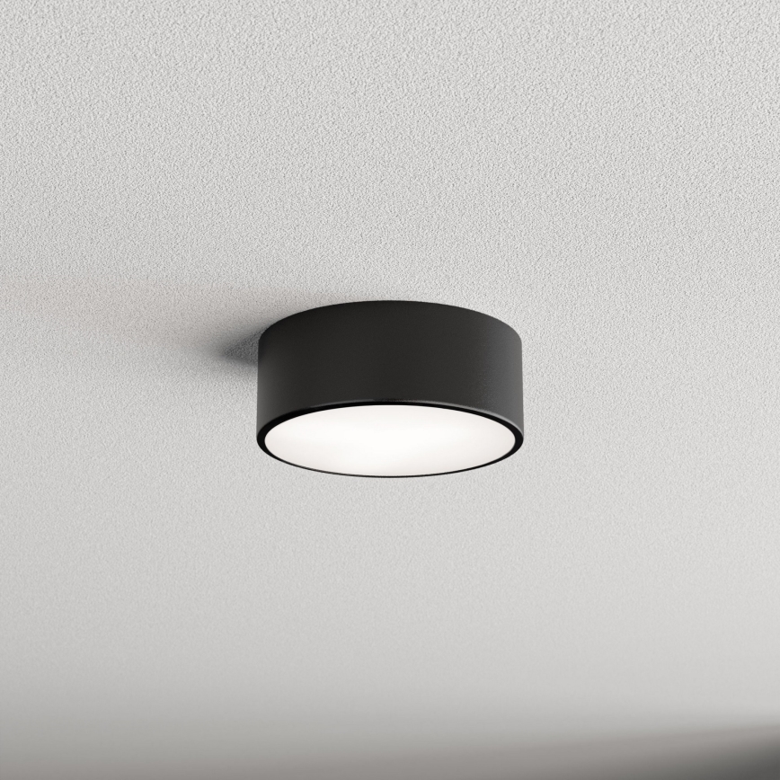 Badrumsarmatur med sensor CLEO 1xE27/24W/230V Ø 20 cm IP54 svart
