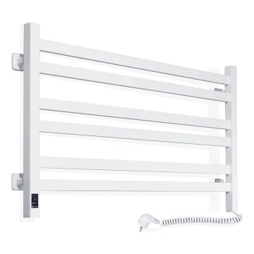 Badrumshanddukstork AVANGARD med termostat, 316 W / 230 V, 50,6 cm, IP44, vit, högerutförande, kantig