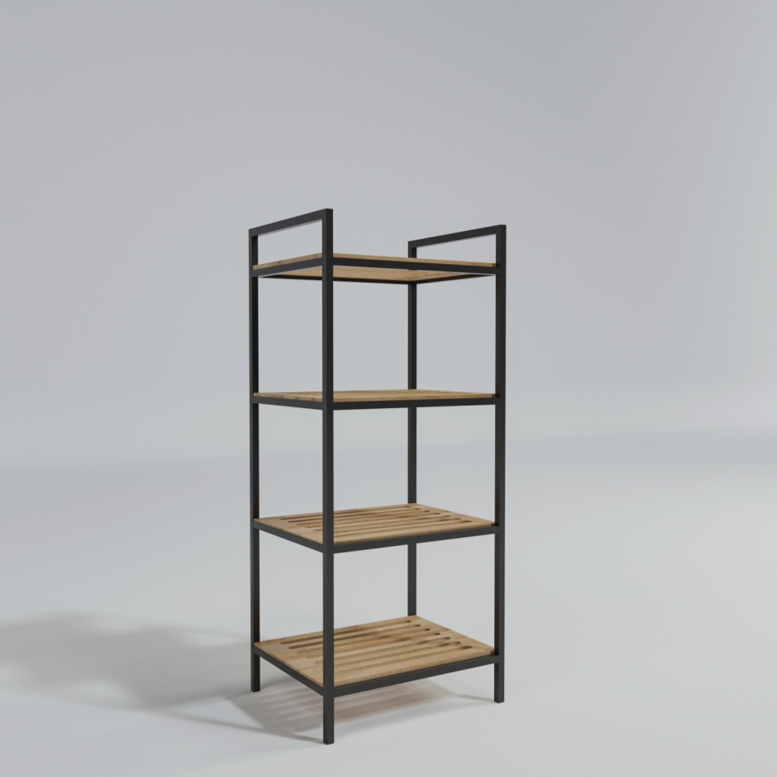 Badrumshylla STRALSUND 110x45 cm ek/svart