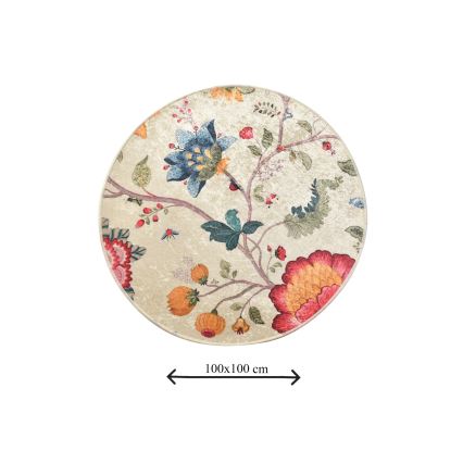 Badrumsmatta ARYA diameter 100 cm färgrik