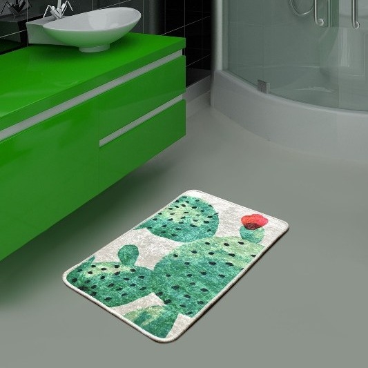 Badrumsmatta GREEN 40x60 cm grön