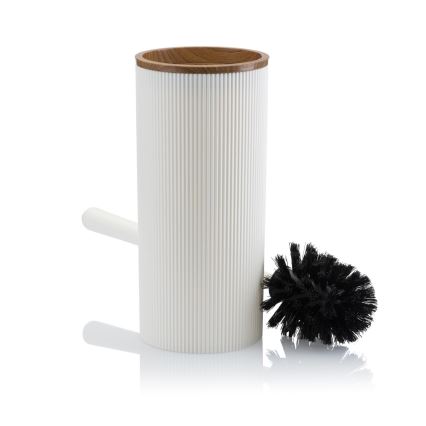 Badrumsset ALISON 5 delar vit/brun
