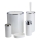 Badrumsset CARMEN 5 delar vit/skinande krom