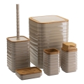 Badrumsset WAVE 5 delar beige/brun