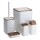 Badrumsset WAVE 5 delar vit/brun