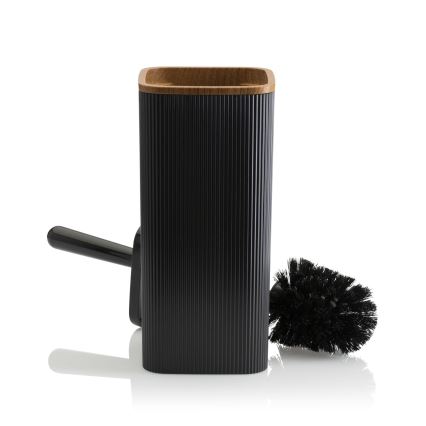 Badrumsset ZOYA 5 delar svart/brun