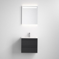 Badrumsskåp med handfat VIGO + LED-väggspegel med bakgrundsbelysning LED/10W/230V IP44 svart