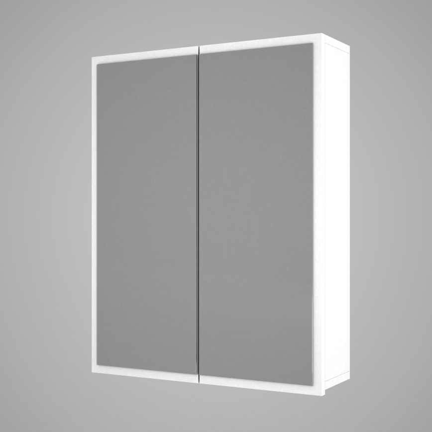 Badrumsskåp med spegel KAYLA 78x60 cm vit