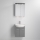 Badrumsskåp med tvättställ ASTRID + LED-spegelskåp 4xLED/4,3W/230V IP44 grå