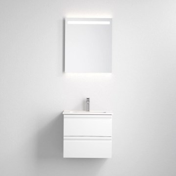 Badrumsskåp med tvättställ VIGO + LED-väggspegel med bakgrundsbelysning, LED/10W/230V, IP44, vit