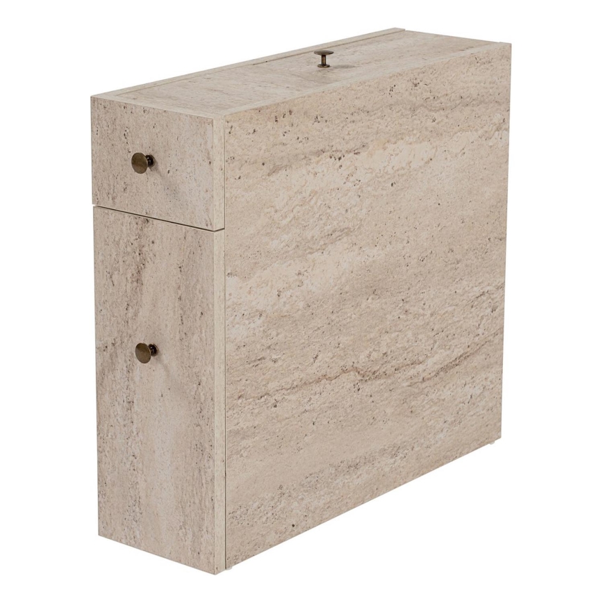Badrumsskåp MELODY i beige marmordekor