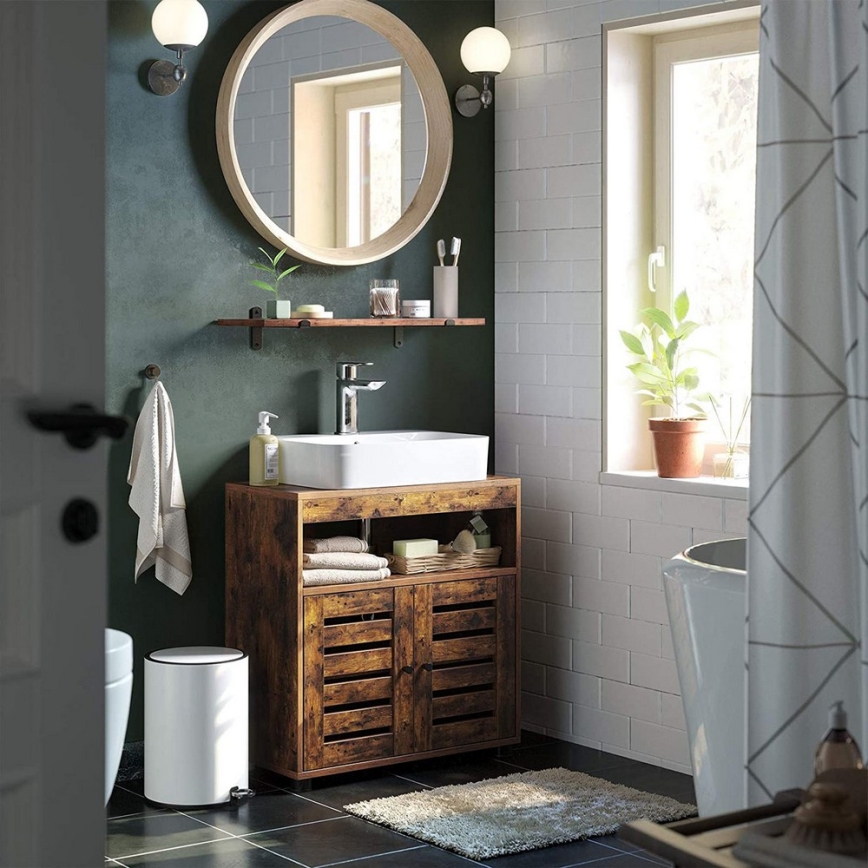 Badrumsskåp RENE, brun